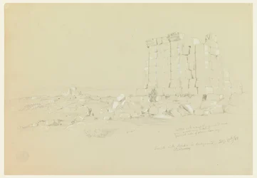 Teckning, Templet med Semua [nuvarande Samu] i fjärran, 17 februari 1868