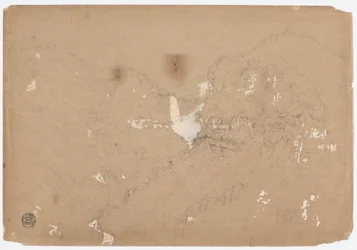 Ritning, Tequendama Falls nära Bogota, Colombia, 1853
