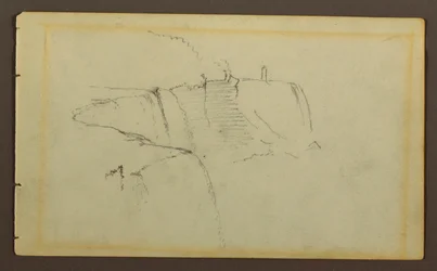 Teckning, De amerikanska fallen, Niagarafloden, möjligen 1858