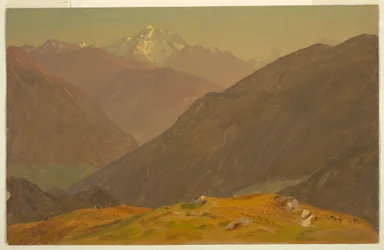 Teckning, The Goell, nära Berchtesgeden, 1868