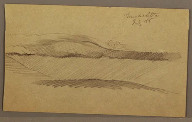 Teckning, Åskväder över åsrygg, juli 1866