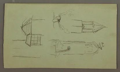 Ritning, Torn, Tak, Spikket, Tak, juli 1868