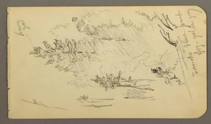 Teckning, Träd i dimma, möjligen 1878