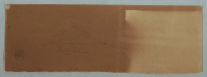 Teckning, Tungurahua-vulkanen, Ecuador, juni 1857