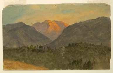 Ritning, Untesberg, nära Berchtesgaden, Bayern, 1868