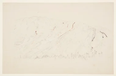 Teckning, övre delen av Great Basin, Mt. Katahdin, september 1877