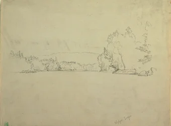 Teckning, Upper Togue Lake, ca 1885