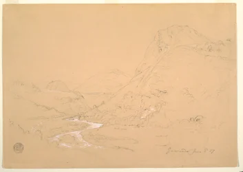 Ritning, dalen nära Guaranda, 3 juni 1857