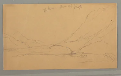 Teckning, Dalen från Vallais, möjligen 1868