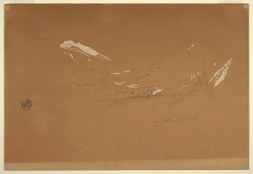 Ritning, dalen "nära Golling", Österrike, 5 augusti 1868