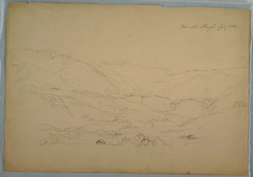 Teckning, dalen nära Ibagué, Colombia, juli 1853
