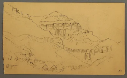 Teckning, Valleyside, februari 1869 