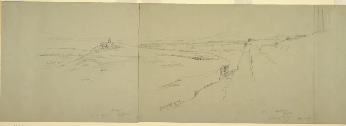 Teckning, Utsikt från Akropolis, 1869