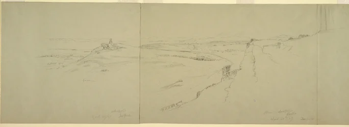 Teckning, Utsikt från Akropolis, 1869