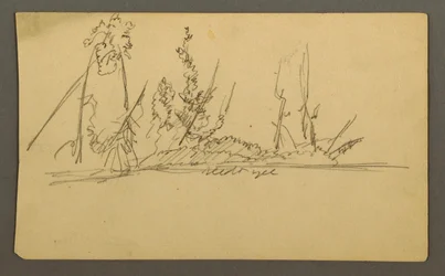 Teckning, Skogsklädd ö, möjligen 1877