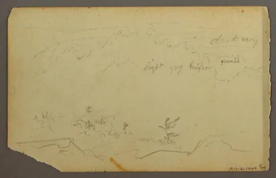 Teckning, Trädbevuxet landskap, 1844