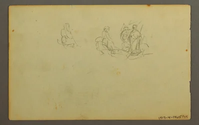 Teckning, Trädbevuxet landskap, möjligen 1845