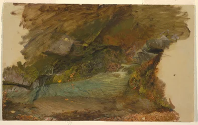Teckning, Skogsbäck, 1850-60