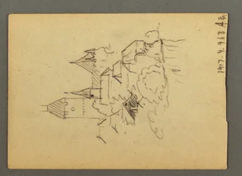 Teckning, Thunsjön, Berner Oberland, 20 augusti 1868