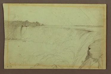 Horseshoe Falls med en dubbel regnbåge, Niagara River, Kanada