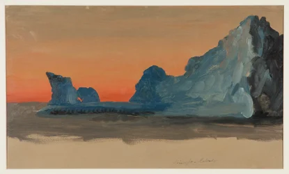 Isberg vid midnatt, Labrador