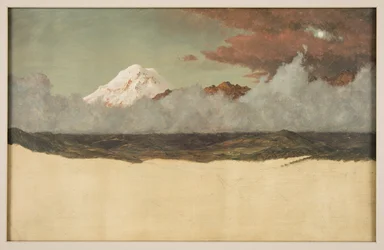 Mount Chimborazo genom Rising Mist and Clouds