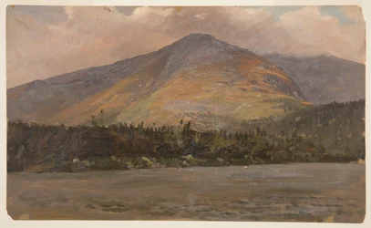 Berget Katahdin, visar Pamola och den stora bassängen från Sandy Bottom Pond