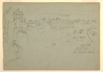 Torn vid Lydda och Ramleh sedd från Ramleh-tornet, Palestina [Ramleh, Israel]