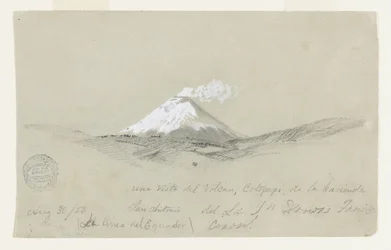 Utsikt över Cotapaxi från Hacienda San Antonio, Ecuador