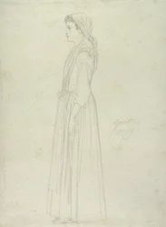 Marietta, Capri, 1859 (grafit på papper)
