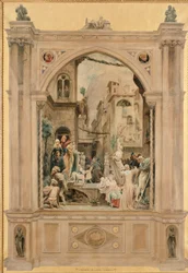 Förbereder för en Festa, Florens, 1851