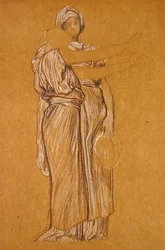 Studera för dansen (svartvit krita på papper)