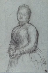 Studie för porträttet av Hannah, grevinnan av Rosebery, ca 1880 (krita på papper)