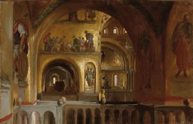 Interiören av Markuskyrkan, Venedig