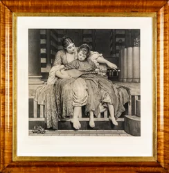 Musiklektionen (fotogravyr)
