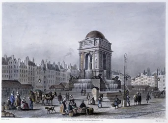 Fontaine des Innocents - i "" Paris en 1832" av Martens