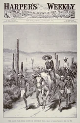 Apachescouterna leder armépatrullen på jakt efter Geronimo (1829-1909) från 