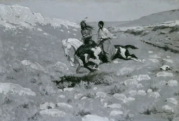 Ceremoni för den snabbaste hästen, ca 1900