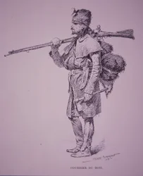 Fransk-kanadensisk pälsfångare Coureur du Bois
