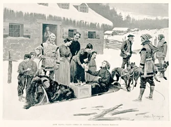 Hur jultomten kommer till Kanada