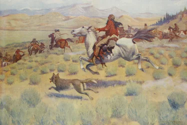 Hunting on the Prairie, från Colliers Weekly, pub.1904