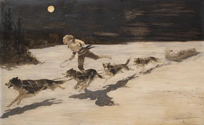 "Huskie"-hundar på den frusna motorvägen (Talking Musquash)