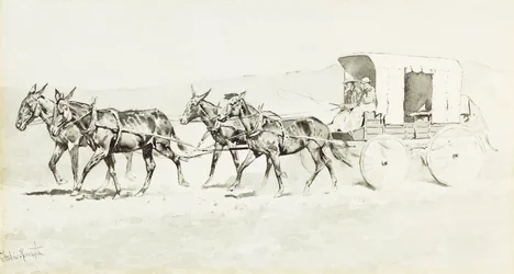 En av Williamsons stadier, ca 1892 (penna och pensel och svart bläck och kinesiskt vitt på papper)