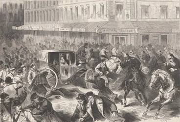Vera Zasulich skjuter den 24 januari 1878 på Petersburgs guvernör general Trepov, 1878.