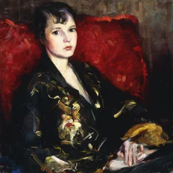 Figur i kimono (olja på duk)