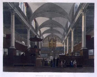 Inre av Christ Church, från "History of Christ