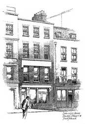 Percy Bysshe Shelleys hus, Poland Street, Borough of Westminster, London, 1912.