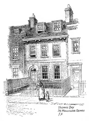 Thomas Days hus, 36 Wellclose Square, Whitechapel, London, 1912.
