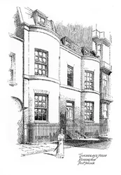 William Makepeace Thackerays hus, Kensington, London, 1912