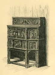 Ekskåp, sent 1400-tal, 1881.